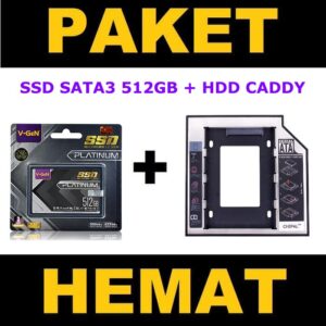 SSD V-GeN Platinum 512GB SATA3 + HDD Caddy DVD Slot